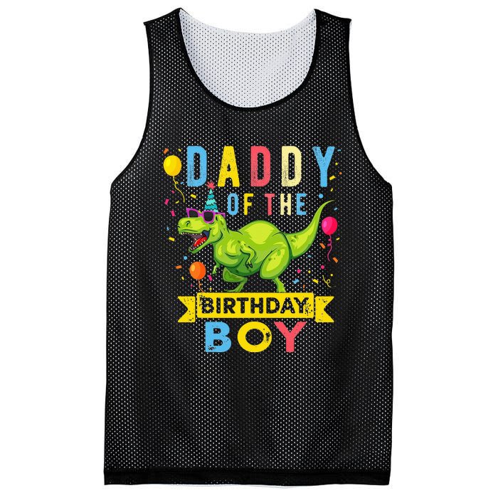 Daddy of the Birthday TRex Dinosaur Birthday Party Mesh Reversible Basketball Jersey Tank