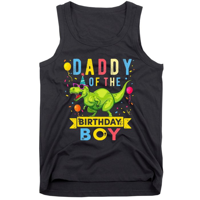 Daddy of the Birthday TRex Dinosaur Birthday Party Tank Top