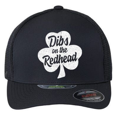 Dibs On The Redhead Funny St Patricks Day Drinking Flexfit Unipanel Trucker Cap