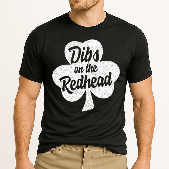 Dibs On The Redhead Funny St Patricks Day Drinking Performance Shirt