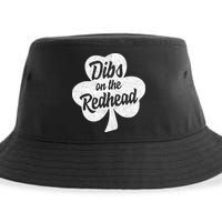 Dibs On The Redhead Funny St Patricks Day Drinking Sustainable Bucket Hat