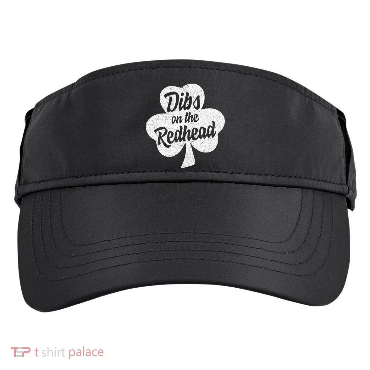 Dibs On The Redhead Funny St Patricks Day Drinking Adult Drive Performance Visor