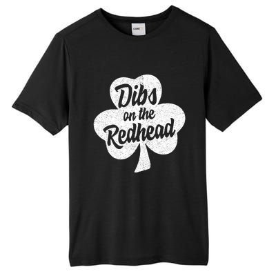 Dibs On The Redhead Funny St Patricks Day Drinking Tall Fusion ChromaSoft Performance T-Shirt