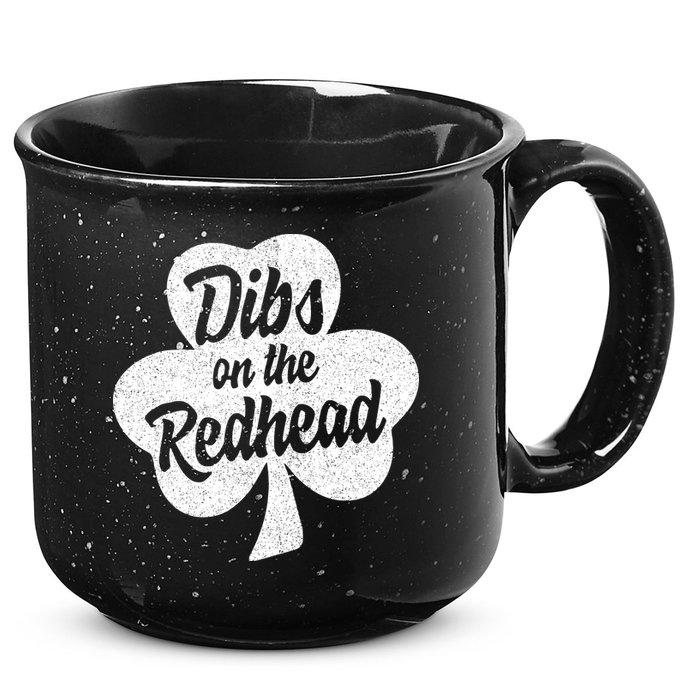 Dibs On The Redhead Funny St Patricks Day Drinking 15oz Campfire Ceramic Mug