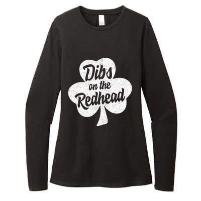 Dibs On The Redhead Funny St Patricks Day Drinking Womens CVC Long Sleeve Shirt