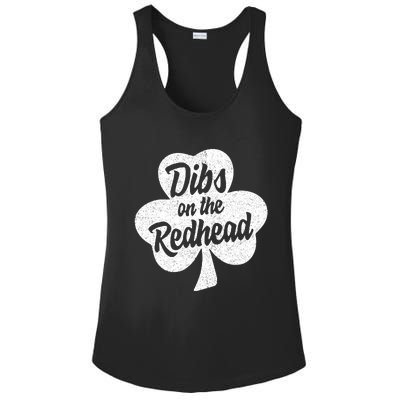 Dibs On The Redhead Funny St Patricks Day Drinking Ladies PosiCharge Competitor Racerback Tank