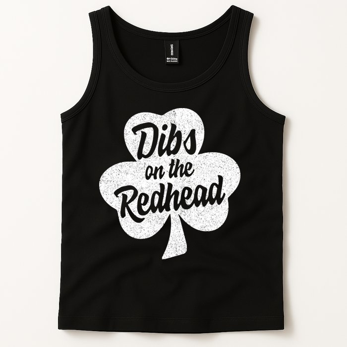 Dibs On The Redhead Funny St Patricks Day Drinking Tank Top