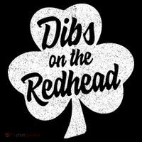 Dibs On The Redhead Funny St Patricks Day Drinking Tank Top