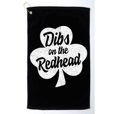 Dibs On The Redhead Funny St Patricks Day Drinking Golf Towel