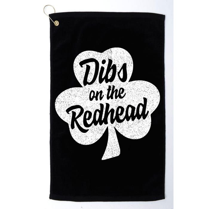 Dibs On The Redhead Funny St Patricks Day Drinking Golf Towel