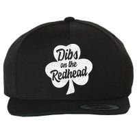 Dibs On The Redhead Funny St Patricks Day Drinking Wool Snapback Cap