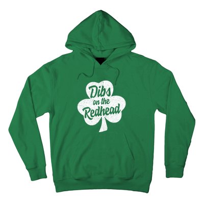 Dibs On The Redhead Funny St Patricks Day Drinking Hoodie