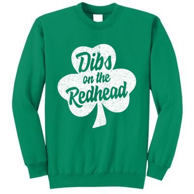 Dibs On The Redhead Funny St Patricks Day Drinking Sweatshirt