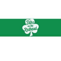 Dibs On The Redhead Funny St Patricks Day Drinking Bumper Sticker