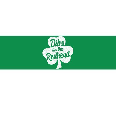 Dibs On The Redhead Funny St Patricks Day Drinking Bumper Sticker