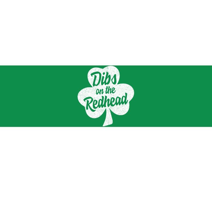 Dibs On The Redhead Funny St Patricks Day Drinking Bumper Sticker