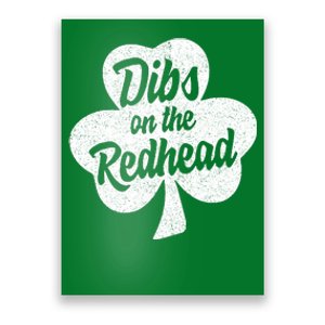 Dibs On The Redhead Funny St Patricks Day Drinking Poster