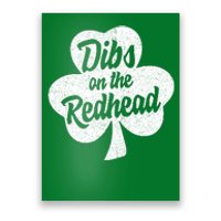 Dibs On The Redhead Funny St Patricks Day Drinking Poster