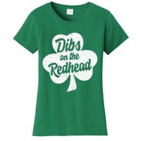 Dibs On The Redhead Funny St Patricks Day Drinking Women's T-Shirt