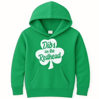 Dibs On The Redhead Funny St Patricks Day Drinking Kids Hoodie