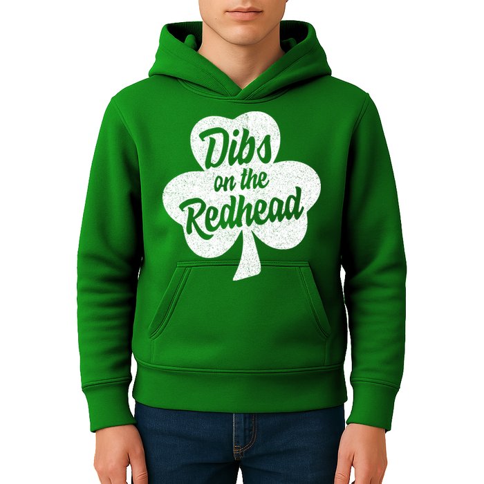 Dibs On The Redhead Funny St Patricks Day Drinking Kids Hoodie
