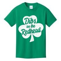 Dibs On The Redhead Funny St Patricks Day Drinking Kids T-Shirt