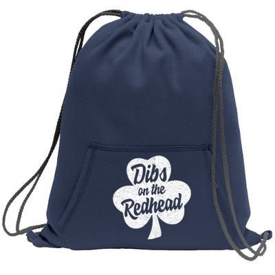 Dibs On The Redhead Funny St Patricks Day Drinking Sweatshirt Cinch Pack Bag