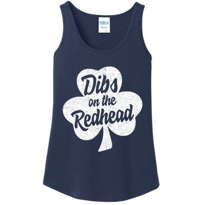 Dibs On The Redhead Funny St Patricks Day Drinking Ladies Essential Tank