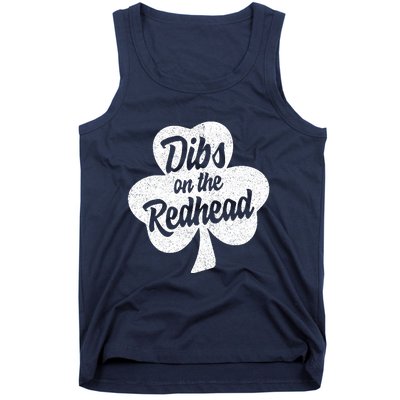 Dibs On The Redhead Funny St Patricks Day Drinking Tank Top