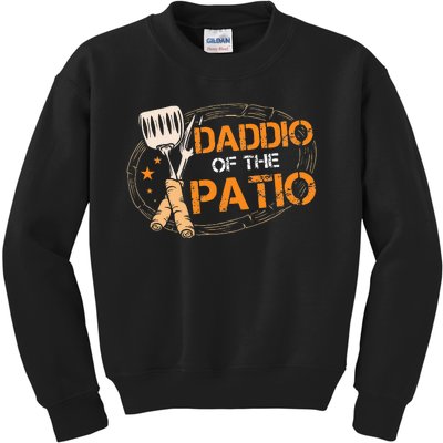 Daddio Of The Patio Grilling Sausage BBQ Barbecue Top Grill Kids Sweatshirt