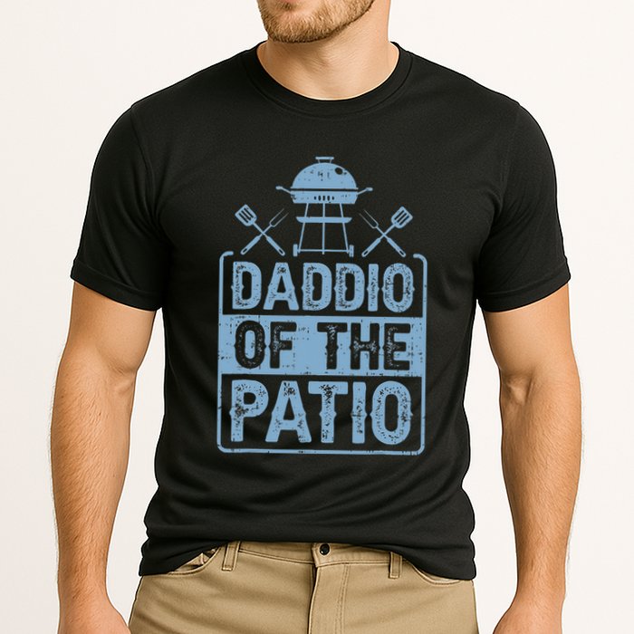 Daddio Of The Patio Grilling BBQ Dad Cooling Performance Crew T-Shirt