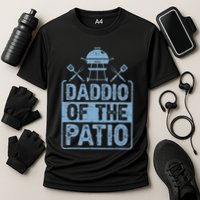 Daddio Of The Patio Grilling BBQ Dad Cooling Performance Crew T-Shirt
