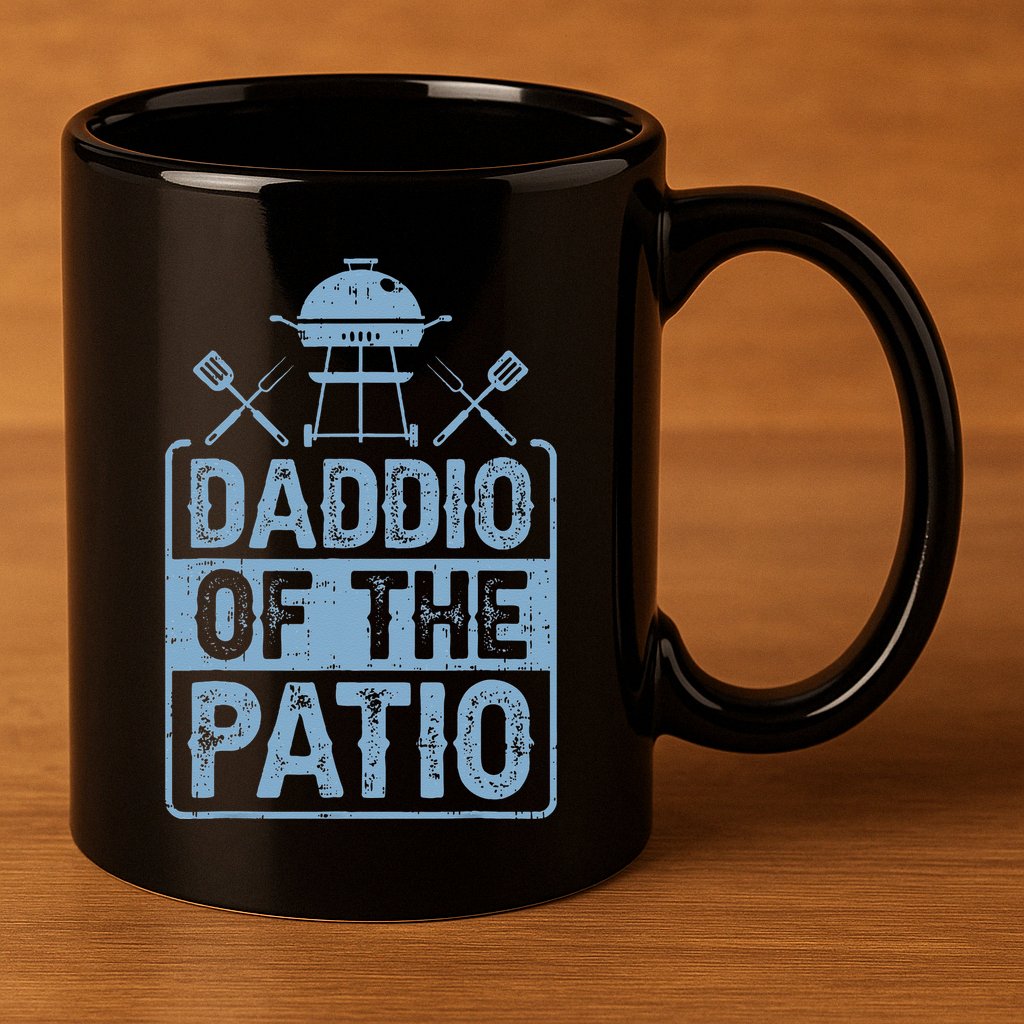 Daddio Of The Patio Grilling BBQ Dad 11oz C Handle Ceramic Mug