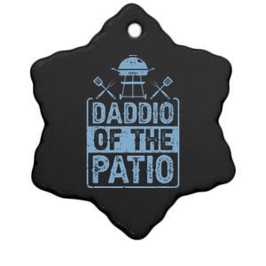 Daddio Of The Patio Grilling BBQ Dad Ceramic Star Ornament