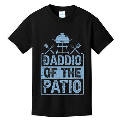Daddio Of The Patio Grilling BBQ Dad Kids T-Shirt