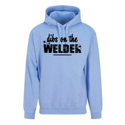 Dibs On The Welder Funny Welding Repair Unisex Surf Hoodie