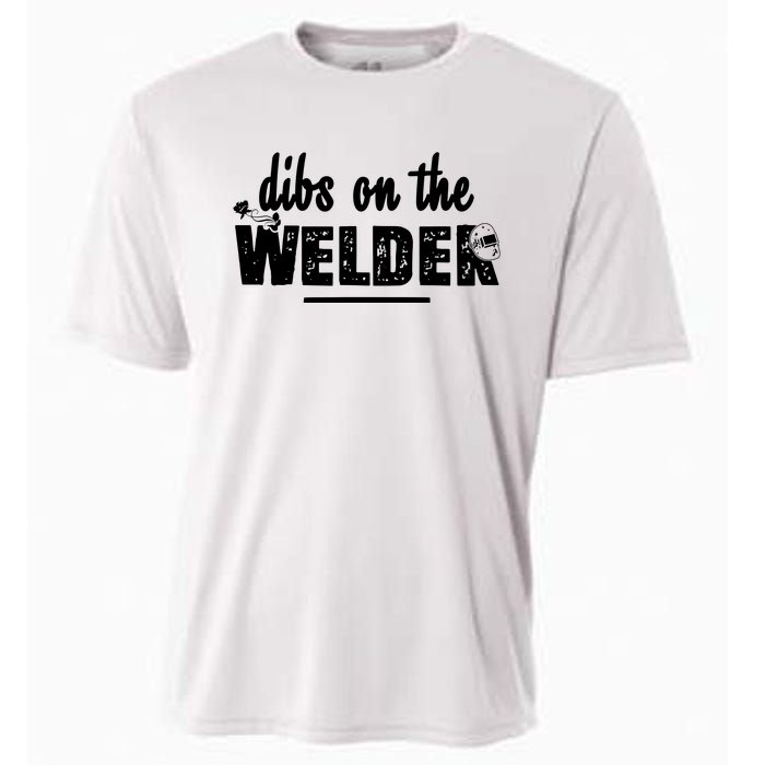 Dibs On The Welder Funny Welding Repair Cooling Performance Crew T-Shirt