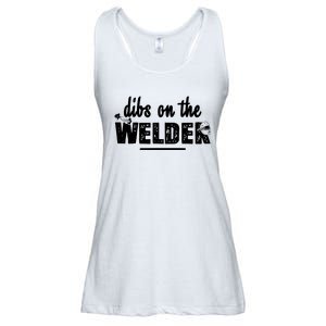 Dibs On The Welder Funny Welding Repair Ladies Essential Flowy Tank