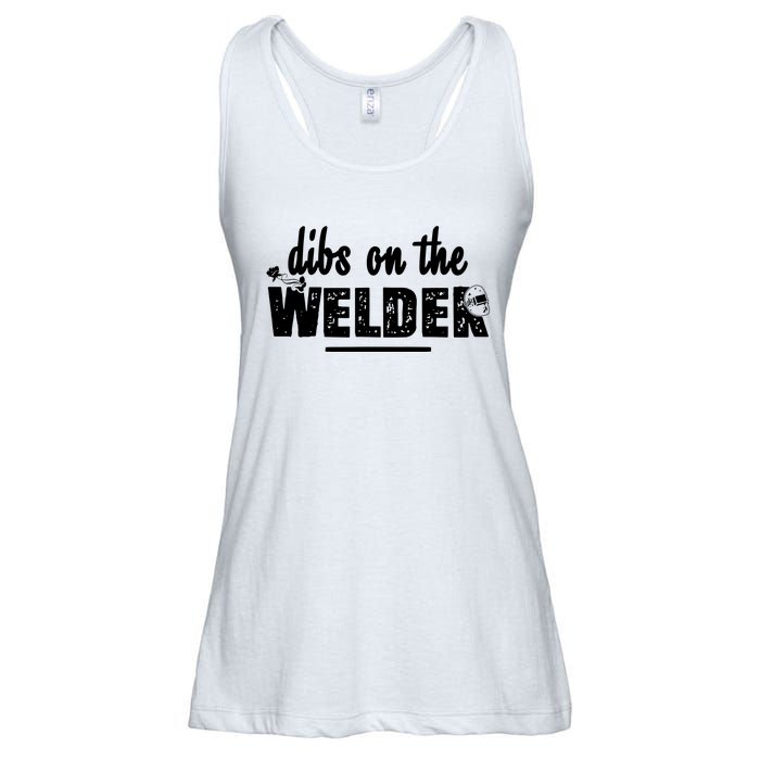 Dibs On The Welder Funny Welding Repair Ladies Essential Flowy Tank