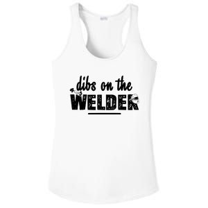 Dibs On The Welder Funny Welding Repair Ladies PosiCharge Competitor Racerback Tank