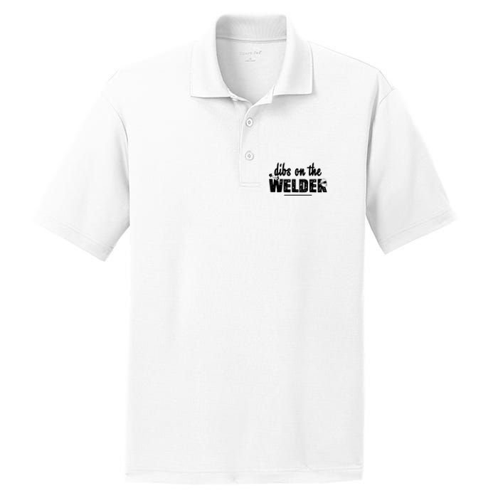 Dibs On The Welder Funny Welding Repair PosiCharge RacerMesh Polo