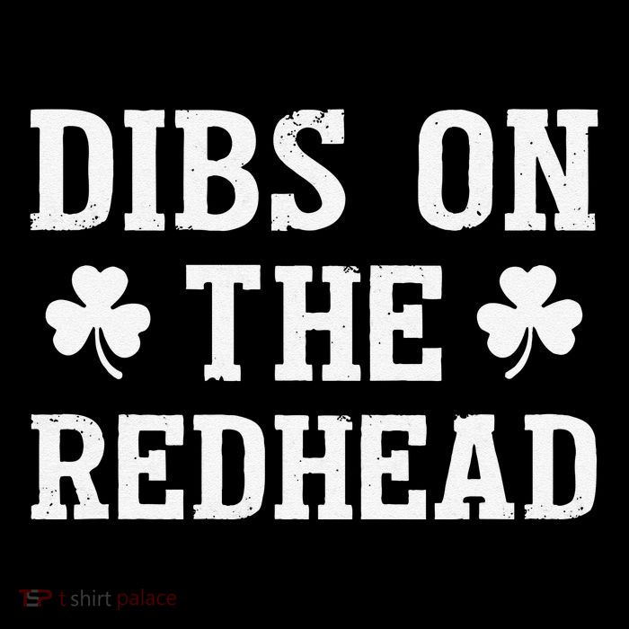Dibs On The Redhead Funny St Patricks Day Drinking Drawstring Bag