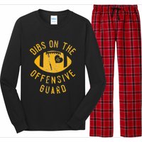 Dibs On The Offensive Guard Funny Football Wife Girlfriend Long Sleeve Pajama Set