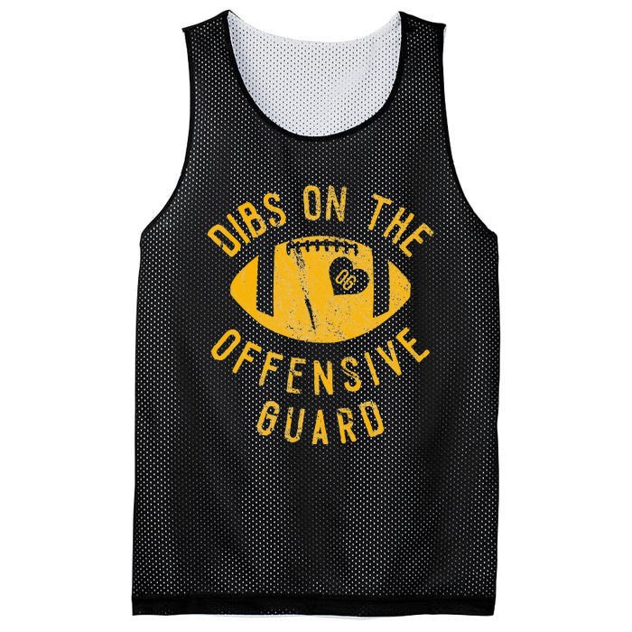 Dibs On The Offensive Guard Funny Football Wife Girlfriend Mesh Reversible Basketball Jersey Tank