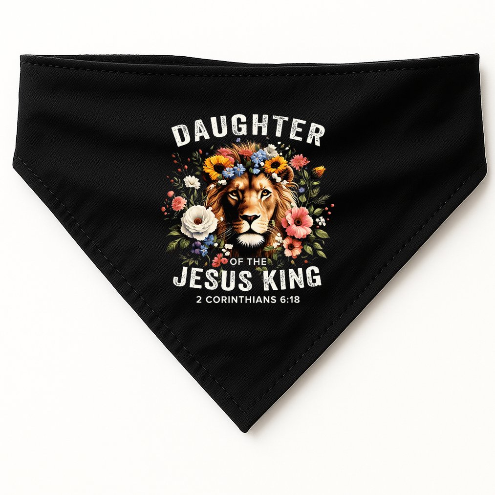 Daughter Of The Jesus King 2 Corinthians 618 Jesus Lion USA-Made Doggie Bandana