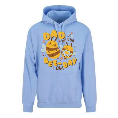 Dad Of The Bee Day Girl Birthday Unisex Surf Hoodie