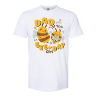 Dad Of The Bee Day Girl Birthday Softstyle CVC T-Shirt