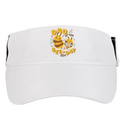 Dad Of The Bee Day Girl Birthday Adult Drive Performance Visor
