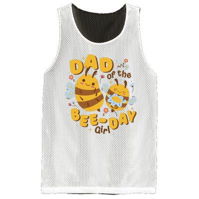 Dad Of The Bee Day Girl Birthday Mesh Reversible Basketball Jersey Tank