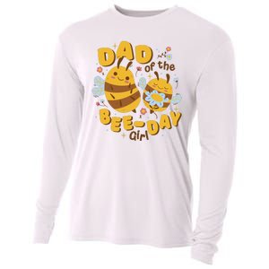 Dad Of The Bee Day Girl Birthday Cooling Performance Long Sleeve Crew